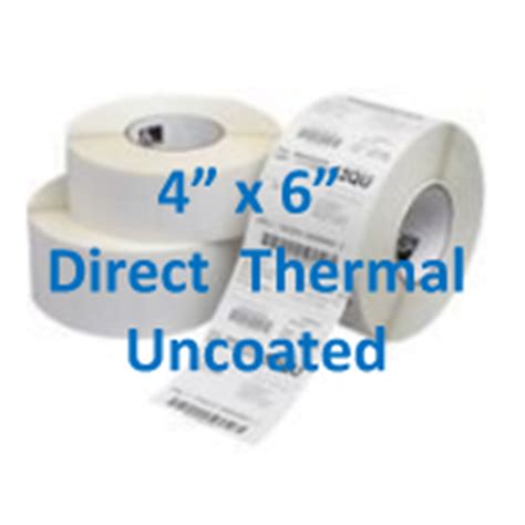 Thermal Labels – 4" X 6" Direct Uncoated