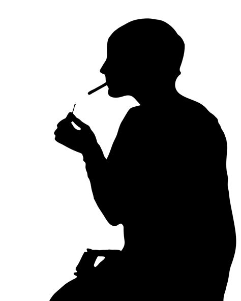 Woman Smoking Silhouette Clipart Free Stock Photo - Public Domain Pictures
