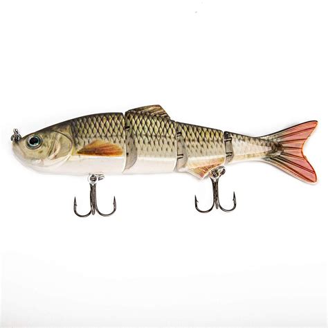 Hard Multi-Jointed Fishing Lure Swimbait Topwater Crankbait for Bass Trout Musky Pike 4.7''/0.67 ...