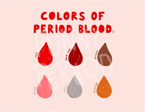 Colors of Period Blood, Informative Menstruation Illustration ...