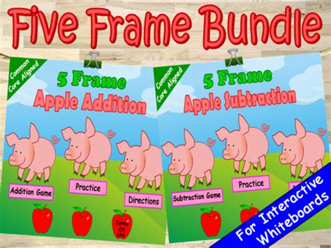 Addition and Subtraction Five Frame PowerPoint Game Bundle | Teaching Resources