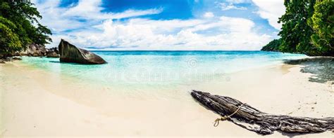 Beach panorama stock photo. Image of morning, thailand - 93471666