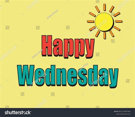 Happy Wednesday Banner Typography Compositionheadline Title Stock Vector (Royalty Free ...