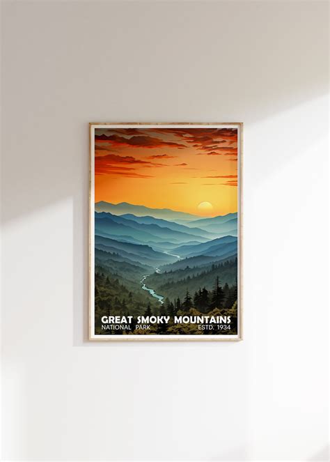 Great Smoky Mountains National Park Printable Travel Poster - Etsy