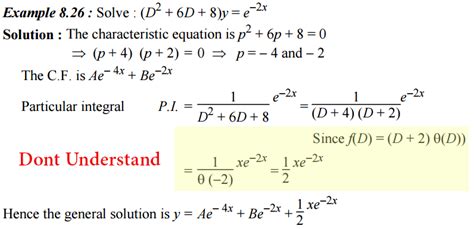 Second order linear differential equations : Particular Integral - Mathematics Stack Exchange