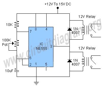 Flip Flop Relay | Circuit Diagram