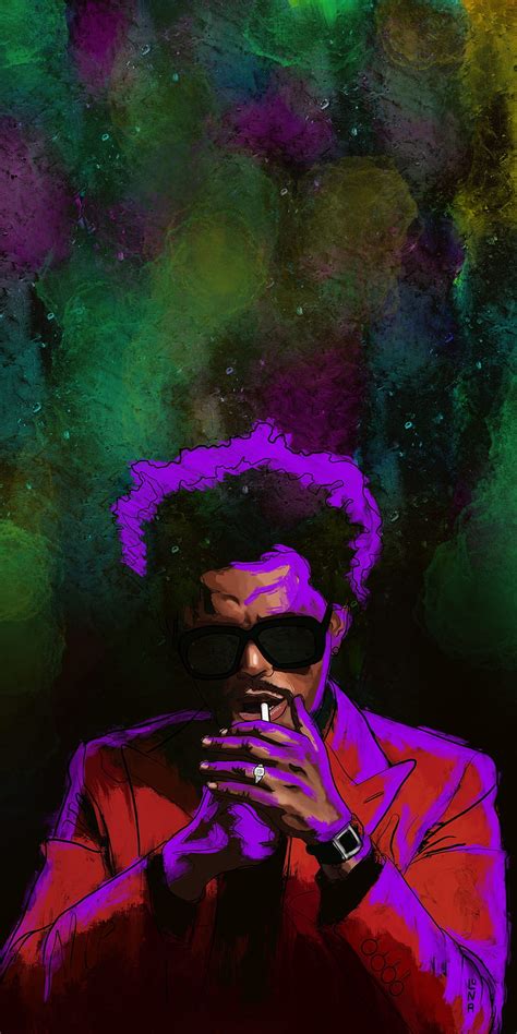 The Weeknd purple, abel, apple, art, digital art, joker, procreate, vibe, xo, HD phone wallpaper ...