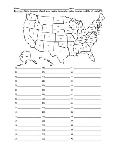 USA 50 States Quiz | Teaching Resources