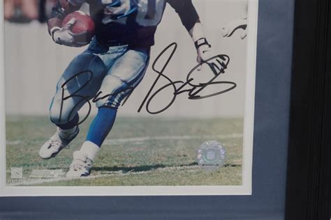 Framed 8x10 Barry Sanders Autograph - Offical NFL License Product ...