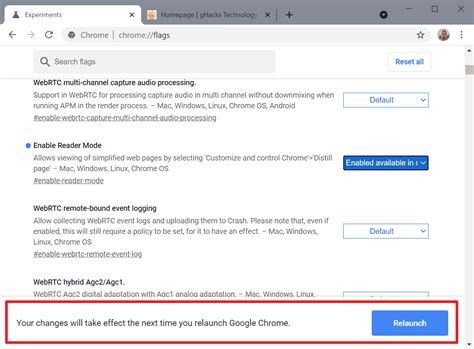 How to use Google Chrome Flags to enable experimental features - gHacks Tech News