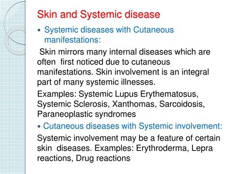 PPT - Skin and Systemic disease PowerPoint Presentation, free download - ID:6535696