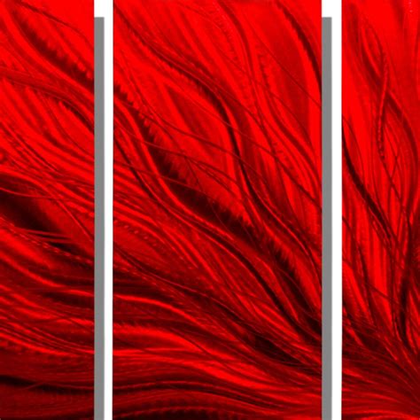 Red Abstract Painting Metal Wall Art Multi Panel Wall Art - Etsy