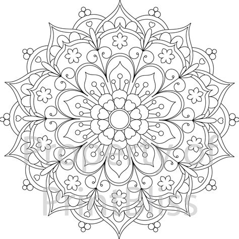Mandala Flowers Coloring Pages - Coloring Home