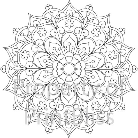 Mandala Flowers Coloring Pages - Coloring Home