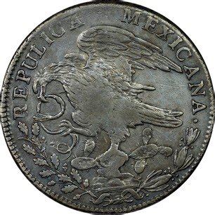 Mexican Silver 8 Reales "Radiant Cap" 1824 KM# A376.5 | coinscatalog.NET