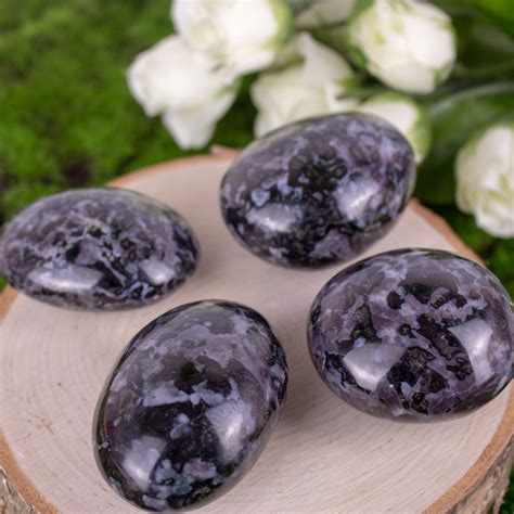 Mystic Merlinite (Indigo Gabbro) Palmstone - The Crystal Council