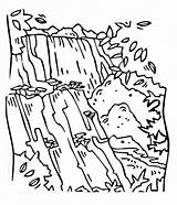 Waterfall Coloring Pages  Free Printable For Kids sketch template