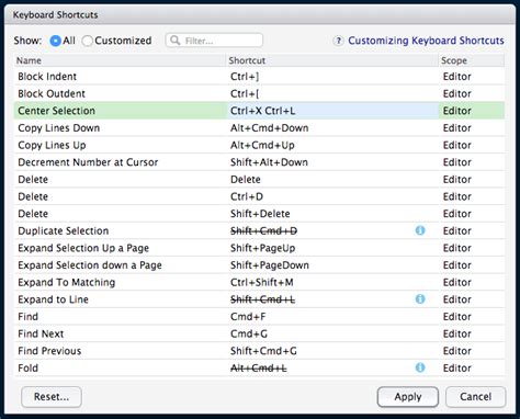 Customizing Keyboard Shortcuts in the RStudio IDE – Posit Support