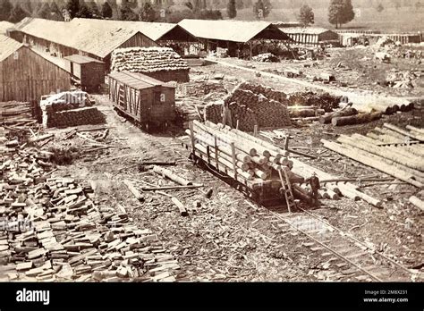 Lumber Yard early 1900s, Old Lumber Mill, Old Lumberyard Stock Photo - Alamy