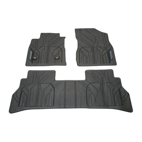 2024 Trax | Floor Mats | Black | Front and Rear | All-Weather | Chevrolet Script Logo | Set of 3 ...