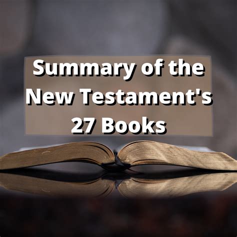 Summary of New Testament Bible Books - Owlcation