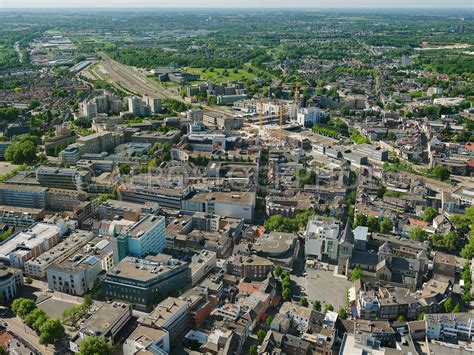 aerial view | City centre of Heerlen with the Pancratiusplein, the Sint ...