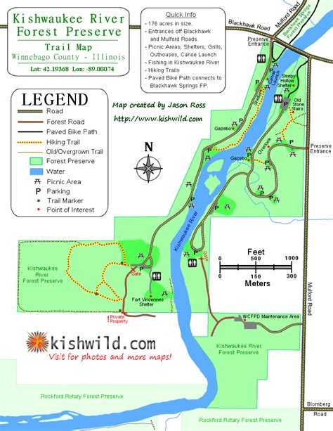 Kishwaukee River Forest Preserve Map - Rockford IL • mappery