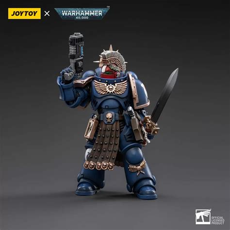 Space Marine Miniatures: 1/18 Scale Ultramarines Veteran Sergeant Icastus