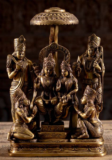 Brass Rama, Lakshmana, Sita, & Hanuman Set 15" (#89bs72z): Hindu Gods ...