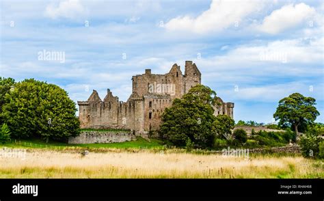 Edinburgh, Scotland: Ruins of Craigmillar Castle, built between 14th -16th centuries, best known ...