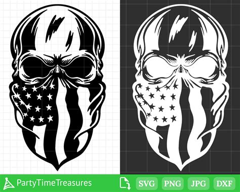 American Flag Svg Skull Svg Patriotic Skull With American | Etsy