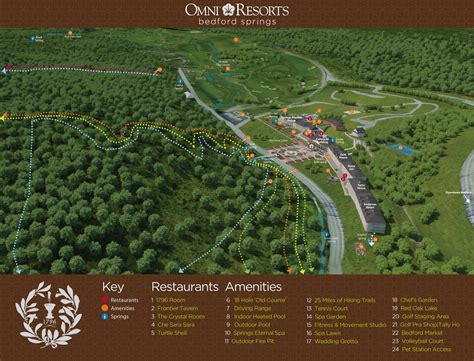 Pennsylvania Luxury Resorts | Map of Omni Bedford Springs