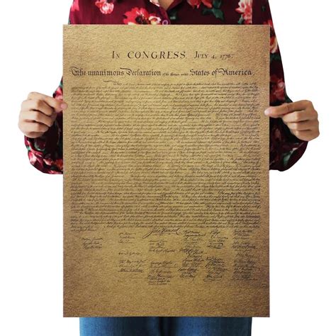 Declaration of Indepnedence kraft paper retro poster wall posters | eBay