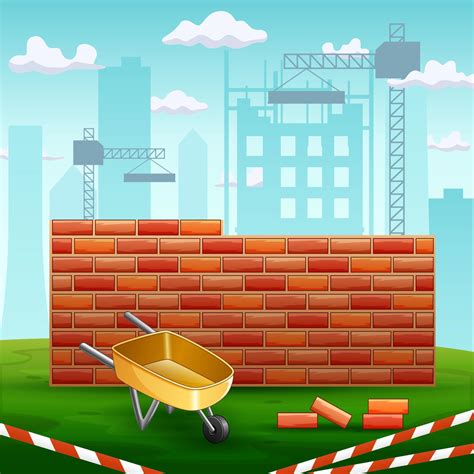 Construction site background with equipment 6951138 Vector Art at Vecteezy