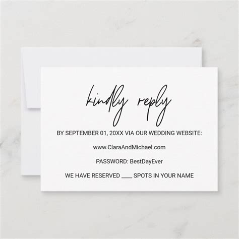 Whimsical Calligraphy Wedding Online RSVP Card | Zazzle | Rsvp wedding ...