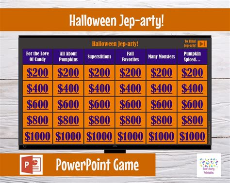 Virtual Game Halloween Jep-arty!, Interactive PowerPoint, Halloween ...