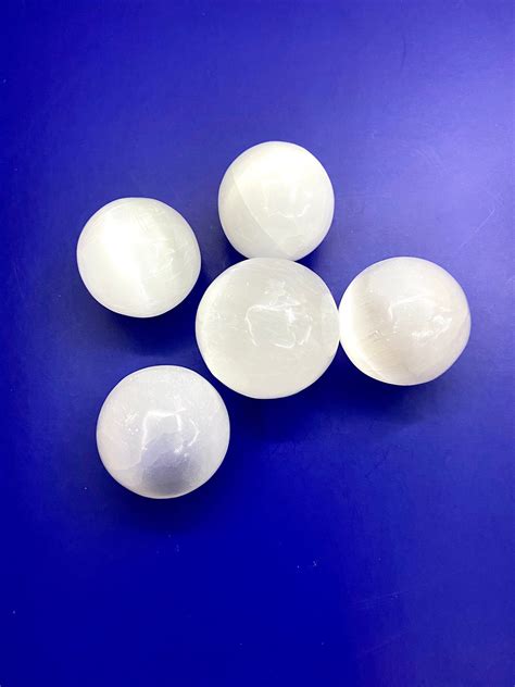 Excited to share the latest addition to my #etsy shop: Set of 5 Crystal Selenite Round Spheres ...