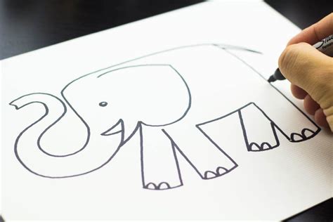 How To Draw An Elephant - Art For Kids Hub - | Elephant drawing, Art for kids hub, Elephant art