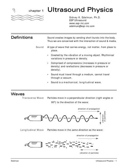 025 Edelman Basic Ultrasound Physics | PDF | Frequency | Sound