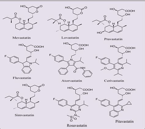 Chemical structures of HMG-CoA reductase inhibitors | Download Scientific Diagram