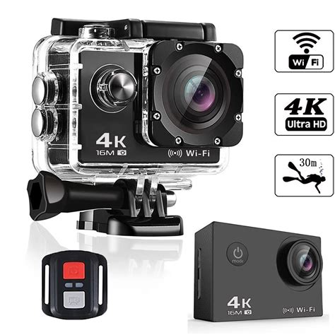 Action Camera 4K Ultra HD WIFI gopro hero 4 Stlye 1080P/30fps 2.0 LCD 170 Lens Diving Waterproof ...