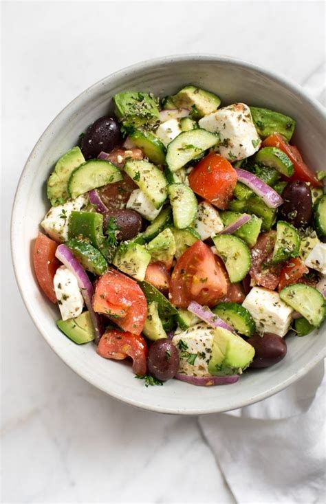 Avocado Greek Salad Recipe • Salt & Lavender