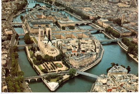 Paris - L'île de la Cité vue du ciel, Paris_ - France - Postcard - 28925