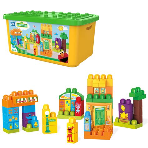 Mega Bloks Sesame Street Let's Build Sesame Street with Big Building ...