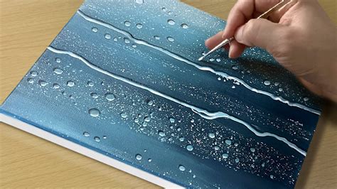 How to Draw Raindrop Effect / Acrylic Painting for Beginners - YouTube