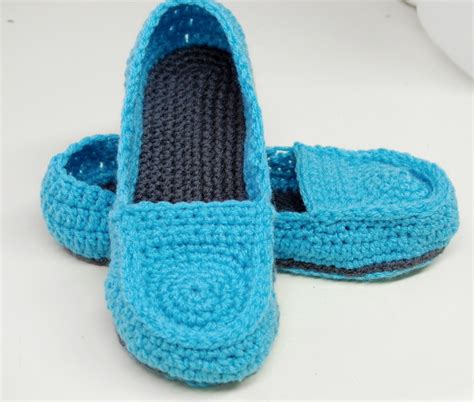 Free Crochet Pattern: Women's Loafer Slippers · A Pair Of Knit Or ...