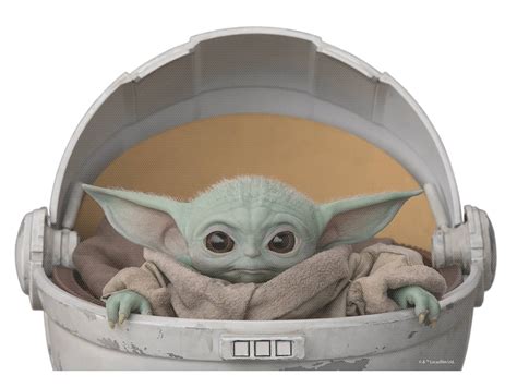 Star Wars The Mandalorian The Child Baby Yoda Grogu Window Decal Hover Crib Fanwraps - ToyWiz