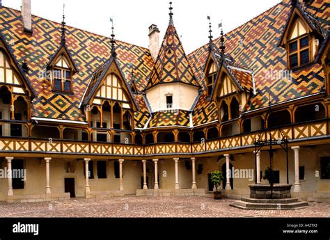 The Hotel Dieu hospital Beaune France French museum tiles Stock Photo: 6237346 - Alamy