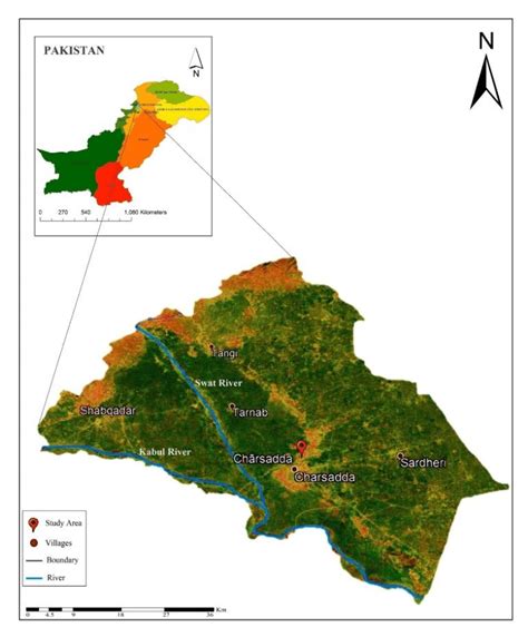 Location map of district Charsadda showing the extent of Kabul and Swat... | Download Scientific ...