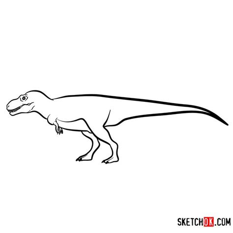 How to draw a Tarbosaurus | Extinct Animals | Extinct animals, Animal sketches, Dino drawing